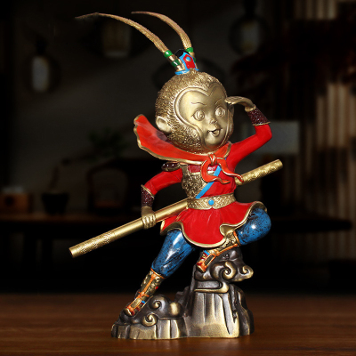 慕洛奇《腾云驾雾》全铜大圣摆件装饰工艺品店铺开业创意礼品招财孙悟空书房茶室中式办公室摆件送礼物生意古典吉祥艺术喜庆摆件