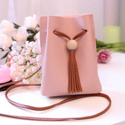 1个/2个/4个单肩包水桶流苏包包迷你小方包手机包斜挎包学生