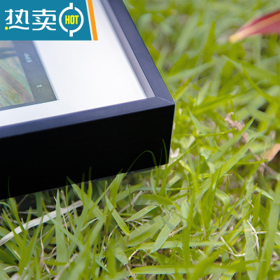 敬平情侣宫格相框diy定制挂墙送闺蜜女朋友家人结婚生日礼物 黑色铝合金 [45*60cm]灰色卡纸