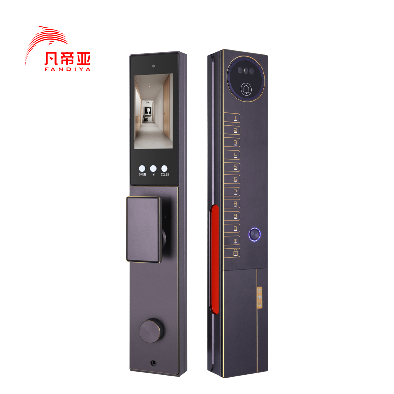 凡帝亚智能锁智能门锁 FDY-C40人脸识别远程开锁主被动可视对讲航空铝合金材质