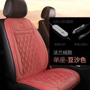 美帮汇汽车加热坐垫冬季车载电加热座椅车垫车用短毛绒电热座垫通用