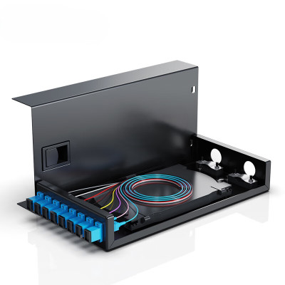 创德 8口桌面式光纤终端盒 光缆熔接盒 壁挂接续盒 光缆接续盒 接线熔纤盒 SC型