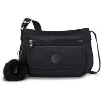 Kipling凯浦林斜挎包女大容量多口袋可调节肩带易于收纳黑色