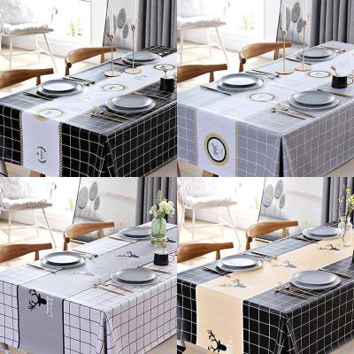 家柏饰(CORATED)家用茶几桌布防水防油防烫免洗长方形北欧pvc餐桌布风台布