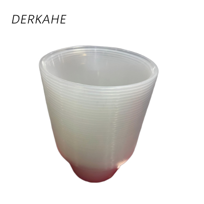 DERKAHE 一次性餐盒圆形塑料打包盒 1500透明圆形(50套带盖) 箱