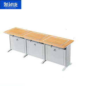 聚越唐(JUYUETANG))三人位翻转电脑桌颜色任选 2400*600*750/760 组