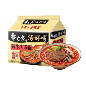 苏宁宜品全新牛肉味煮面114克袋装健康国产方便速食煮面