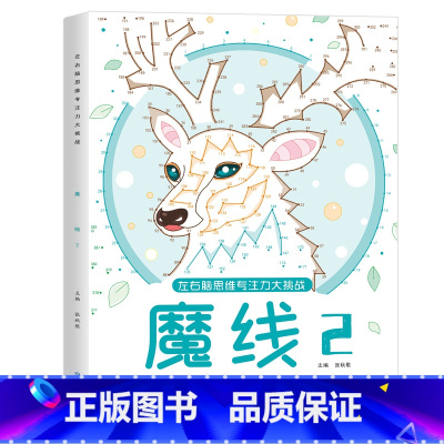 魔线-2(适合7-9岁) [正版]左右脑思维专注力迷宫大挑战幼儿园高难度迷宫魔线小学生益智游戏3-6-7-8-10岁儿童