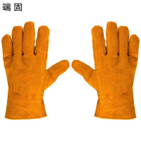 端固加绒牛皮电焊手套DL-27cm/副