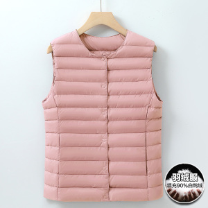 恒源祥妈妈冬装羽绒马甲外穿洋气内胆中老年女秋冬季轻薄背心外套