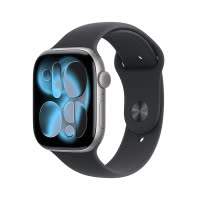 Apple Watch S11 GPS 46毫米深空灰色铝金属表壳 黑色运动型表带-M/L
