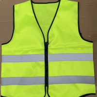 欧思卓双腰拉链款反光背心 OSZ-FB-01 荧光绿 120g针织布 XL