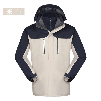 燕舞 YW21WG09CFY8185M 防寒服 男士羽绒冲锋衣 XS-3XL(单位:件)米白色 定制品30天发货