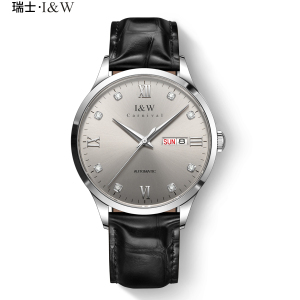 新款正品瑞士I&W CARNIVAL手表男士全自动机械表 男表进口机芯时尚品牌腕表防水555G