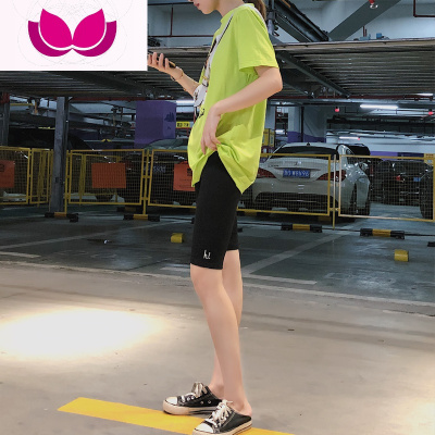 七斓五分骑行打底裤女外穿单车薄款弹力短裤显瘦防走光紧身安全裤裤子