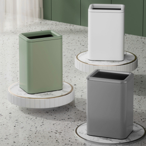 GAOK客厅家用不锈钢垃圾桶无盖厨房高大号商用厕所卫生间