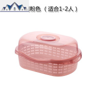 厨房装碗筷的收纳盒 家用透明带盖餐具沥水碗架收纳置物架 三维工匠