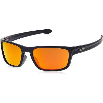 欧克利(OAKLEY)男款方形运动防蓝光高清偏光太阳镜户外骑行越野眼 Matte_Black/Prizm_Ruby_Polariz