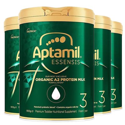 4罐装-海外直邮-原装进口澳洲爱他美光熠A2绿罐婴幼儿牛奶奶粉3段(1-3岁)900g