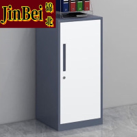 锦北办公室文件柜抽屉储物柜收纳边柜带锁小柜子85高单门柜(灰白套)