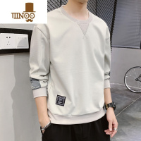 YANXU男士卫衣秋季潮牌2023新款宽松百搭休闲上衣服款圆领长袖t恤