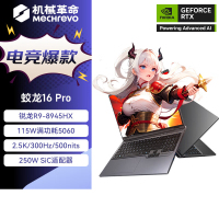 机械革命(MECHREVO)蛟龙16Pro 2025款 16英寸旗舰游戏本 强芯学生设计笔记本电脑 定制 锐龙版R9-8945HX RTX5060 32G 1T 2.5K 灰