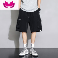 七斓工装短裤男士夏季2023新款运动六分裤薄款潮牌休闲美式五分中裤子