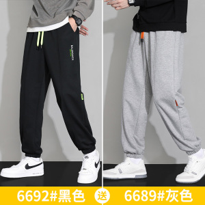 啄木鸟卫裤男士裤子夏季2025新款薄宽松束脚运动男裤春秋休闲长裤