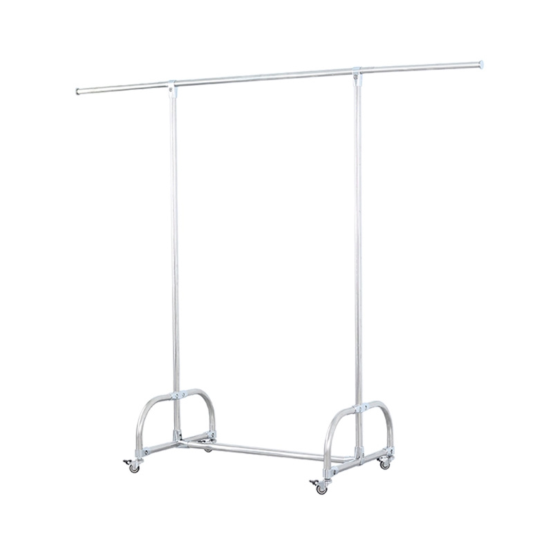 翌嘉YJ-CI-202 202不锈钢晾衣架移动伸缩单杆式晒衣架 不可升降高度款 800*520*1450