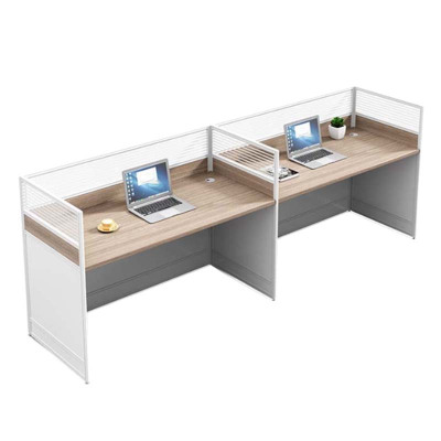 DXBG职员办公桌椅组合简约现代屏风卡座工位隔断式财务工位桌子双并排[单桌]