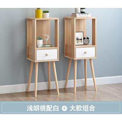 家柏饰(CORATED)花架阳台落地式客厅室内实木花盆架多层置物架多肉绿萝花架子靠墙 大款组合浅胡桃配白