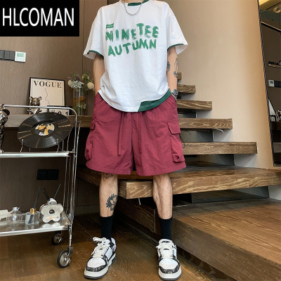 HLCOMAN运动短裤男跑步专用夏季可放手机6分裤美式篮球速干工装裤五分裤