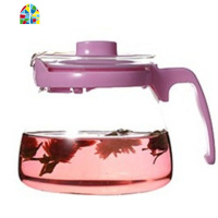 封后[开水冲破包赔]1000/2000ML 冷水壶凉水壶茶壶玻璃耐热泡茶壶 FENGHO 1000ML蓝色套装[一壶+4