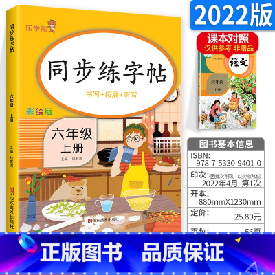 六上 语文 [正版]小学生练字帖每日一练一年级上册二年级下册三四五六年级语文同步练字帖人教版 控笔训练硬笔书法每日一练