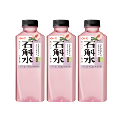 好望水石斛水水蜜桃风味饮料500ml*3瓶0添加蔗糖植物饮料