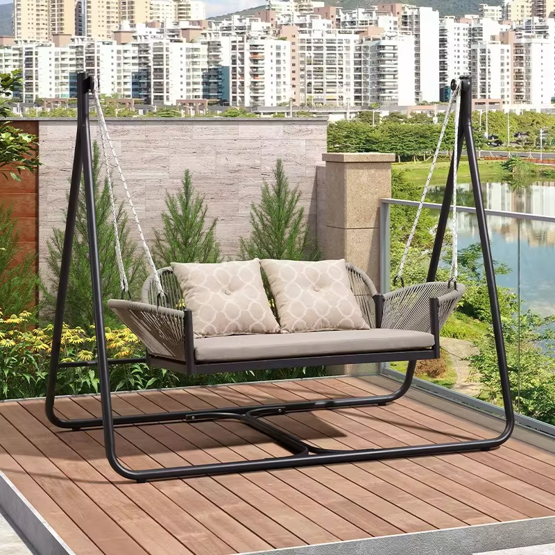 紫叶花园秋千摇椅农村院内双人单人荡秋千阳台吊椅庭院别墅秋千椅