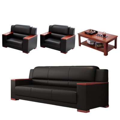 悦兴诚待客沙发206*84*93cm(1+1+3)+长茶几套