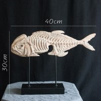 家柏饰(CORATED)史前化石系列 鱼骨艺术装饰摆件 复古文艺另类重口味陈列 鱼骨化石摆件B款