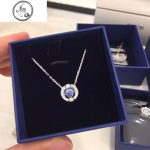 网红爱的记忆项链女s925纯银锁骨链简约大方气质跳动的心水晶灵动 JiMi