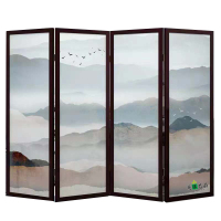美沐芯品 实木屏风 四扇(pf016)