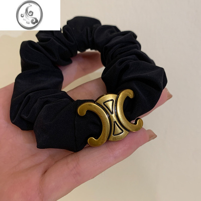 JiMi简约气质高级感凯旋门大肠发圈女春夏绑头发绳不伤发皮套女头绳