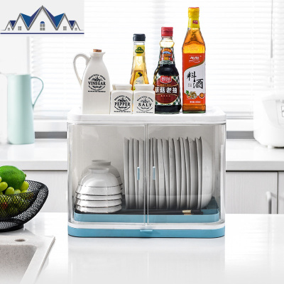 塑料碗柜碗架放碗筷收纳盒沥水装碗箱厨房用品家用大全餐具置物架 三维工匠