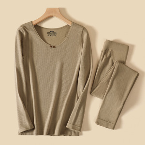 无缝美体保暖内衣套装中厚发热秋衣秋裤女紧身内穿秋冬打底保暖衣
