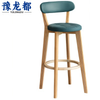 豫龙都 实木高脚椅 82cm 把