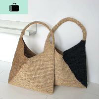 上新ins同款编包手提文艺森系手工单肩编织包简约度假沙滩女包NEW LAKE女士单肩包