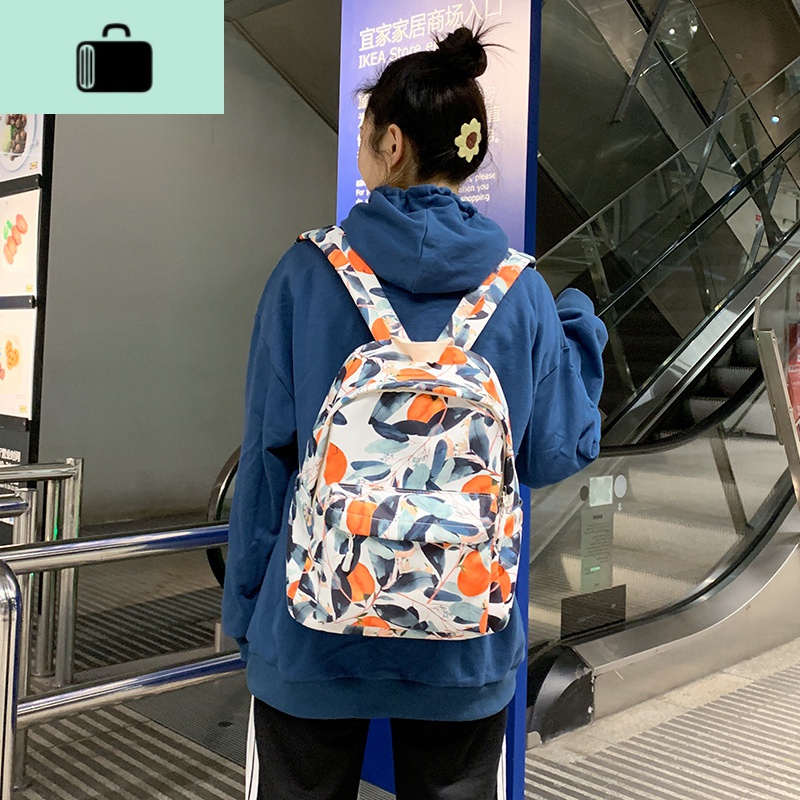 网红双肩包布韩版森系书包女大学生简约可爱日系少女大容量背包小NEW LAKE