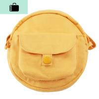 小脸小斜挎包 新款纯色女生可爱小圆形休闲包包NEW LAKE 黄色女斜挎包