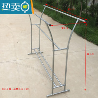 敬平镀锌钢管水管落地简易室外阳台晾衣杆双杆防风加厚晒被晾衣挂衣架 长2.2高1.6宽0.6(m)晾晒架