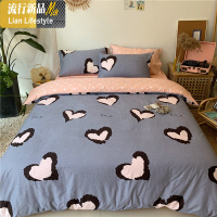 小清新棉四件套学生宿舍三件套棉被套可爱好看床上用品3,4套 三维工匠