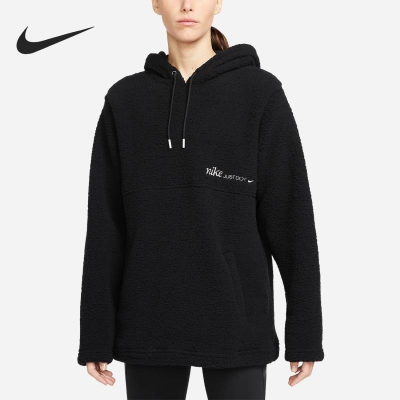 Nike/耐克连帽卫衣运动休闲保暖摇粒绒女装套头衫DQ6237-010 D